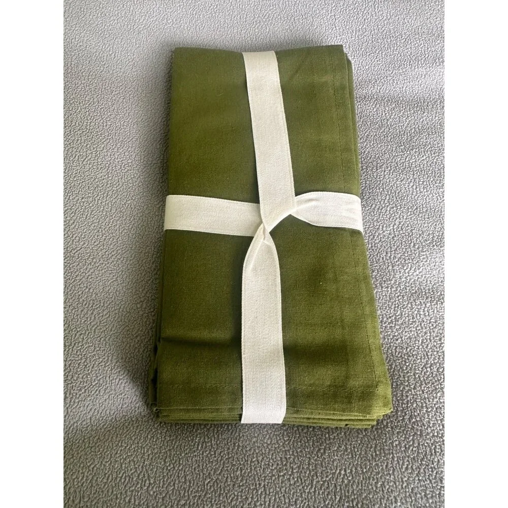 Pier 1 Imports Napkins Green Cloth Table Napkins Easter Cotton 20x20 Lot 6